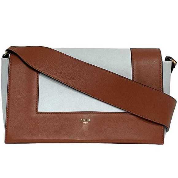CELINE Brown Leather Shoulder Bag - Picture 1 of 11